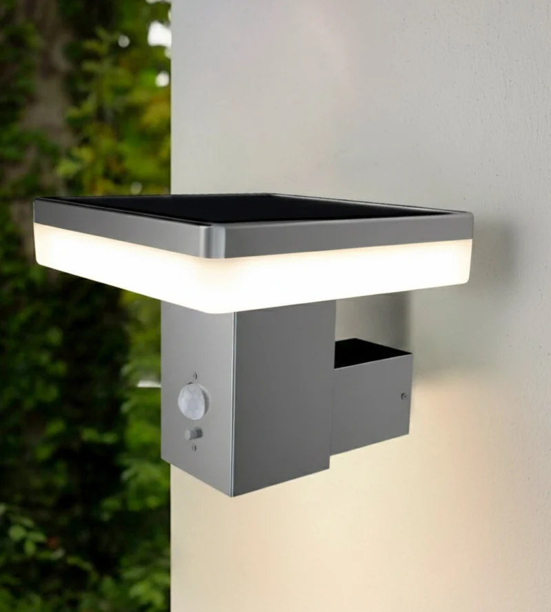 Applique murale solaire extérieure LED SUN–1000 avec détecteur - 3 modes d'éclairages 150 à 1500 lumens
