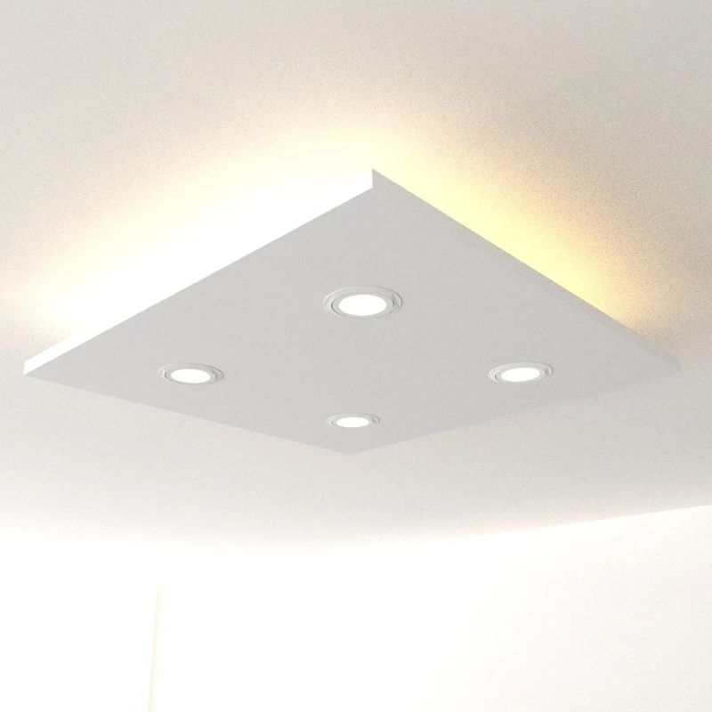 Plafonnier Led carré 60cm design minimaliste