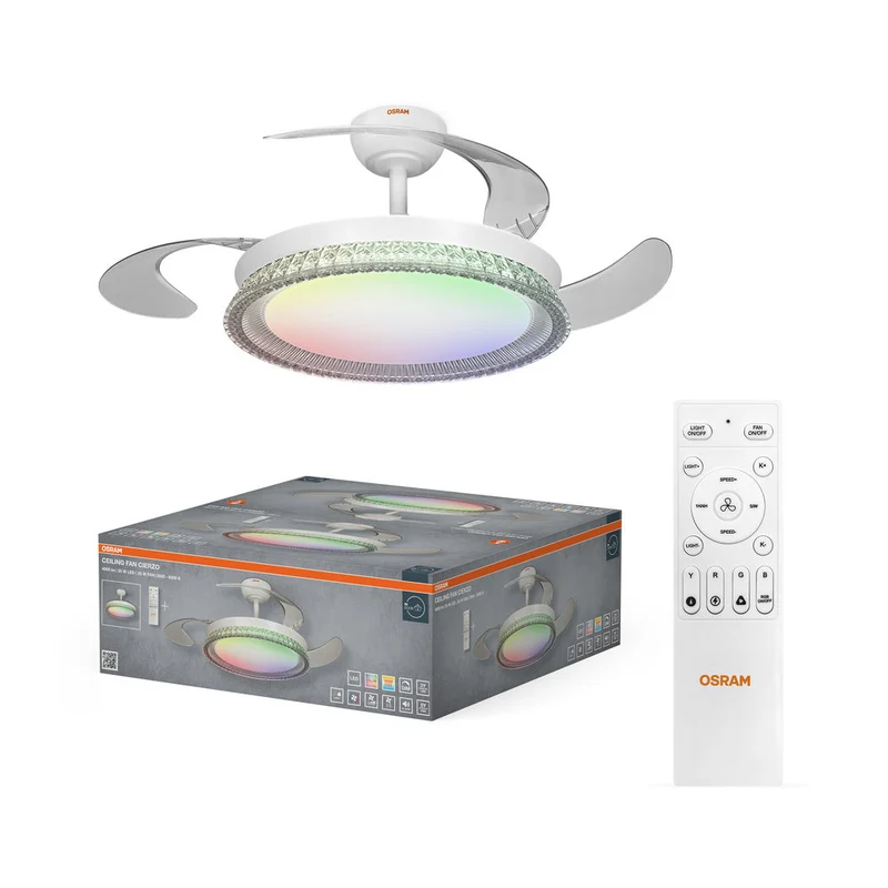 OSRAM Ventilateur de plafond LED Cierzo 1220mm 60W CCT RGB