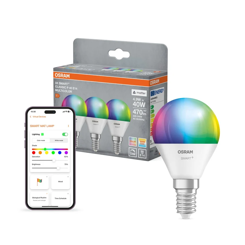 SMART+ MATTER CLASSIC formes Multicolore 4.9W 827...865 Multicolore E14 PACK TRIPLE 6