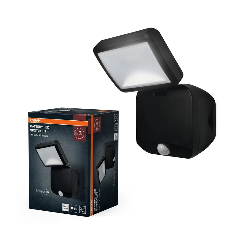 OSRAM Luminaire extérieur, Battery LED Spotlight, noir, 4000K