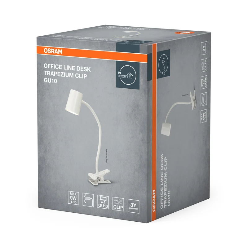 OSRAM Office Line Lampe à pince avec bras flexible GU10 blanc