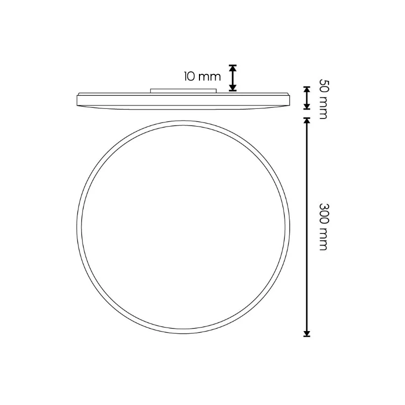 Plafonnier Led rond 24W 30 Diam.- 4500 K