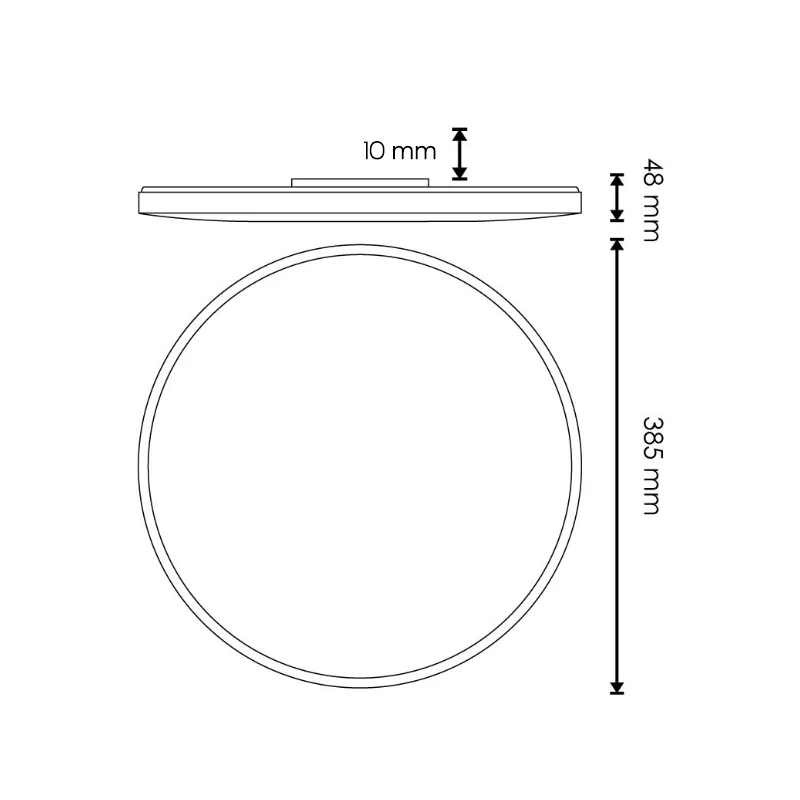 Plafonnier Led rond 40W 38,5 Diam.- 4500 K