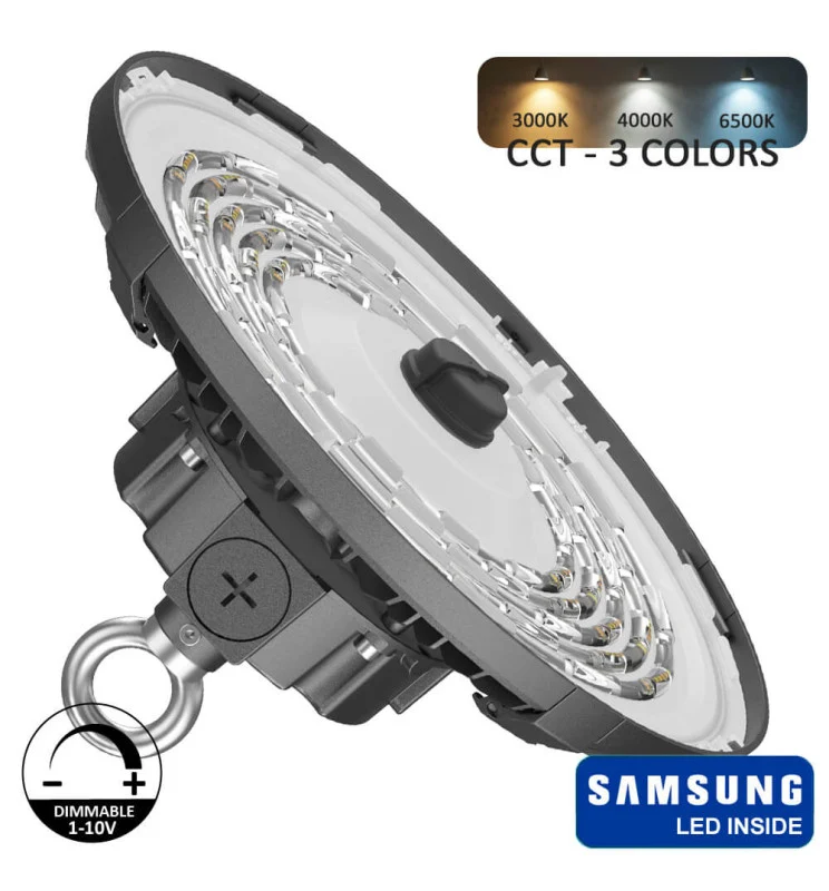 Cloche LED 150W type UFO - Leds Samsung 2835 - CCT - Compatible Zhaga