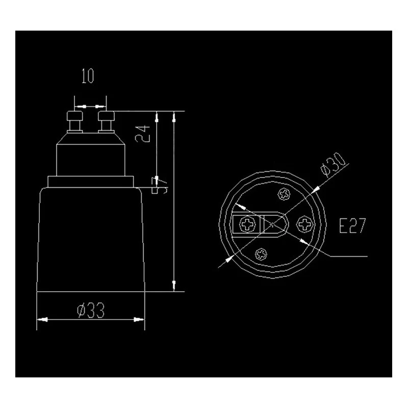Adaptateur E27 vers GU10