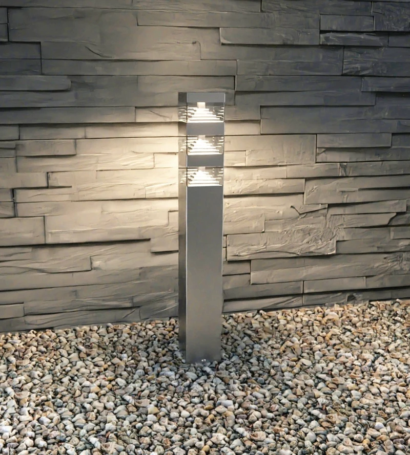 Borne extérieure LED Pyramide 1500 lumens blanc neutre - 48 leds