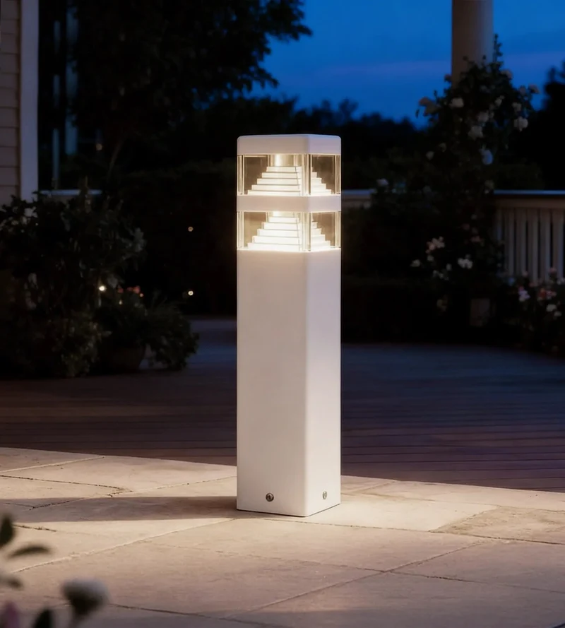 Borne extérieure LED Pyramide 1000 lumens blanc neutre - 32 leds