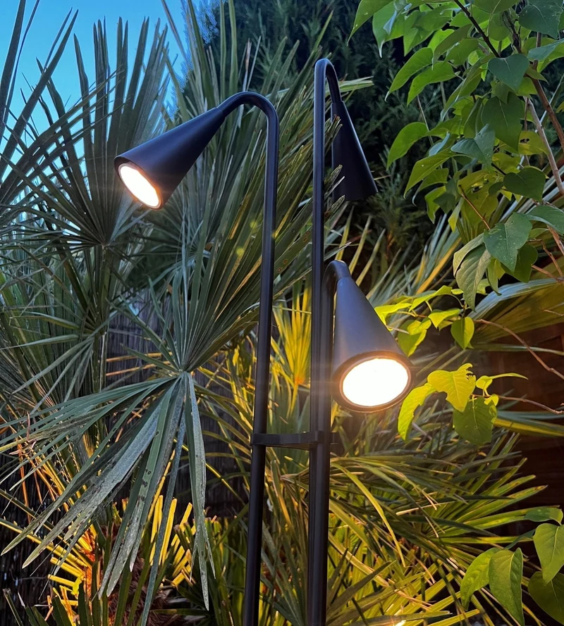 Lampe à poser EQUINOXE noire - 12V AC - Ampoules GU5.3 non incluses