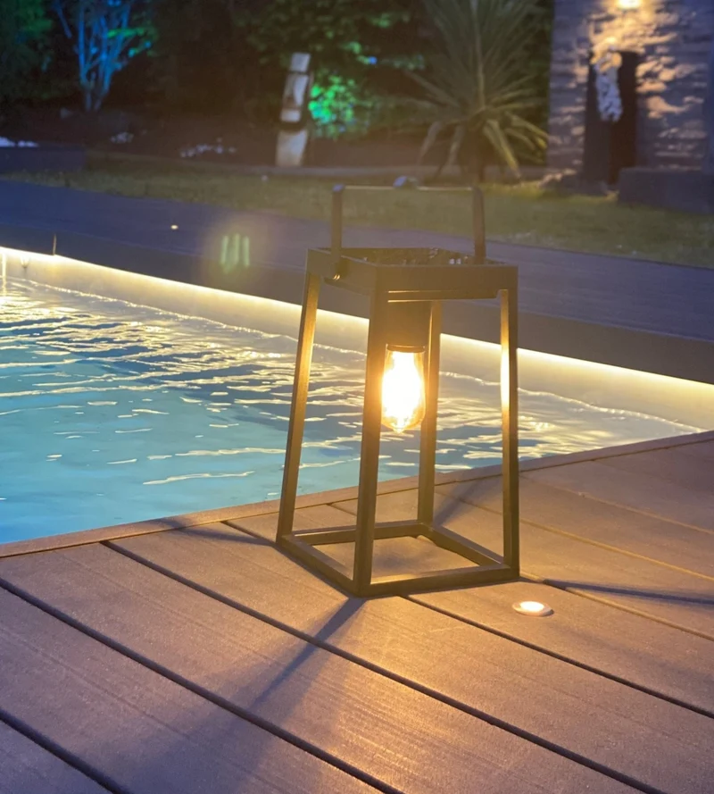 Lanterne solaire LED FAIRY noire - Ampoule E27 incluse