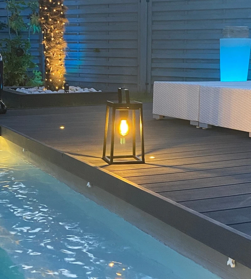 Lanterne solaire LED FAIRY noire - Ampoule E27 incluse