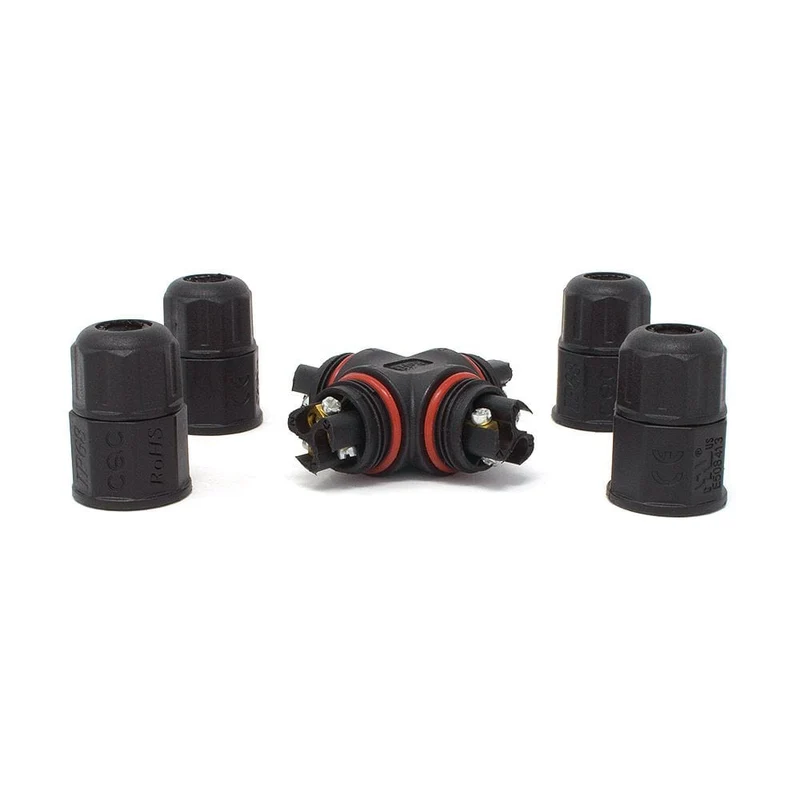 Connecteur X étanche X/CONNECT68 - 4 pôles - 3 fils - IP68 - Pour câble souple