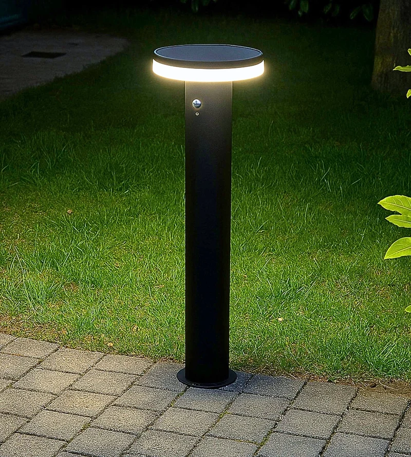 Borne solaire extérieure LED ALTO+ télécommandable avec détecteur - 3 modes d'éclairage 150 à 1000 lumens