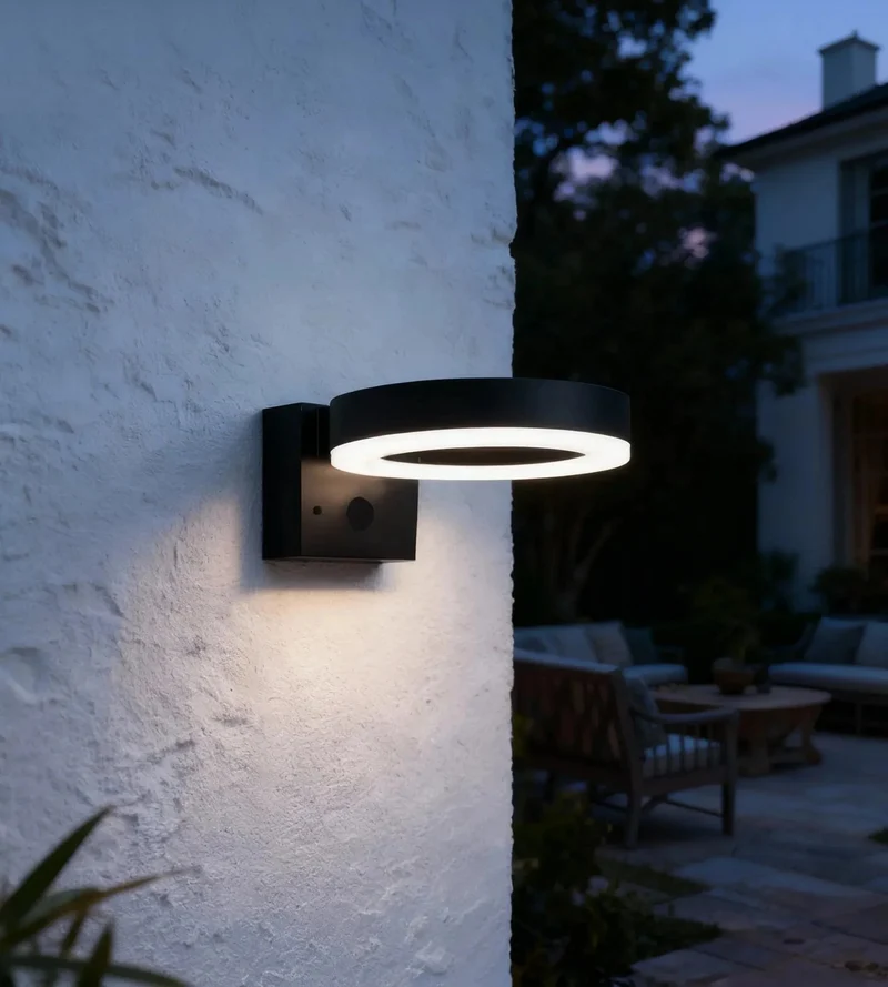Applique murale solaire extérieure LED DAYTONA avec détecteur - 3 modes d'éclairage 75 à 600 lumens