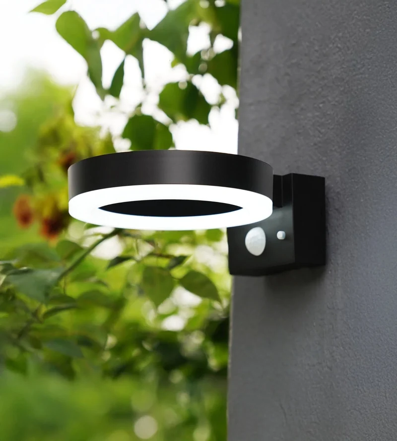 Applique murale solaire extérieure LED DAYTONA avec détecteur - 3 modes d'éclairage 75 à 600 lumens
