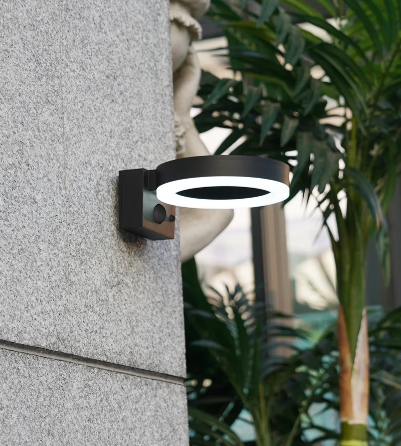 Applique murale solaire extérieure LED DAYTONA avec détecteur - 3 modes d'éclairage 75 à 600 lumens