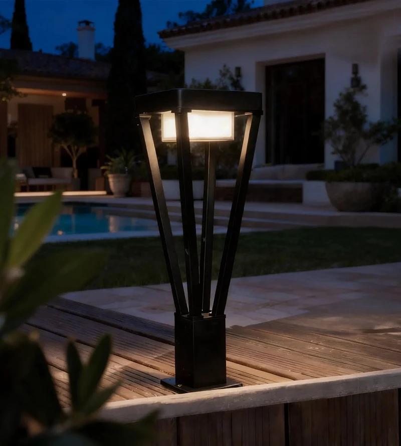 Borne extérieure BN–LUXOR noire - Ampoule GX53 non incluse