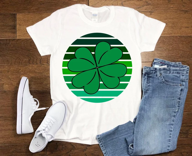 Chemise Leaf Clover St Patricks Day, Chemise trèfle à quatre feuilles, Chemise Shamrock, Chemise St Patrick, Chemise St Patricks Day, Chemise irlandaise, Chemise rétro