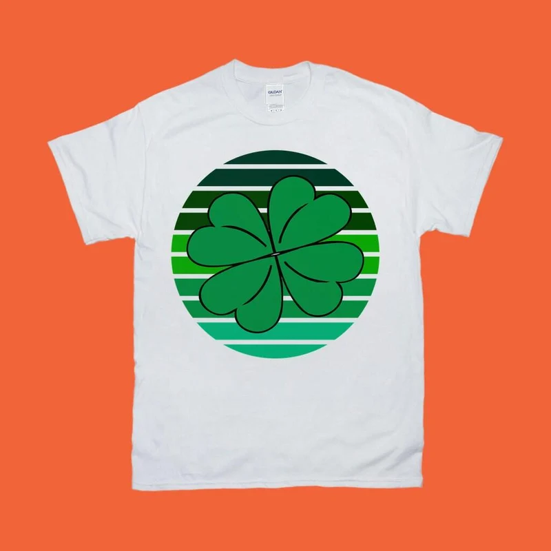 Chemise Leaf Clover St Patricks Day, Chemise trèfle à quatre feuilles, Chemise Shamrock, Chemise St Patrick, Chemise St Patricks Day, Chemise irlandaise, Chemise rétro