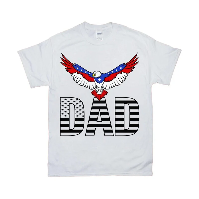 Papa | T-shirts patriotiques rouge blanc et bleu aigle, idée cadeau pour la fête des pères, papa américain patriotique