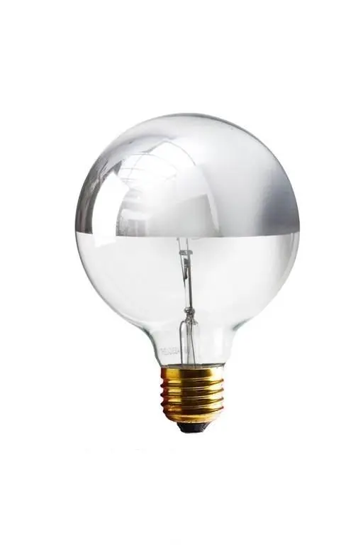 Ampoule calotte argentée globe 95MM