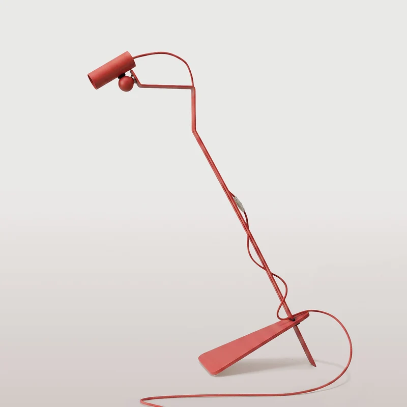 Lampadaire inclinable avec spot magnétique orientable - Mario Tubo - Rouge