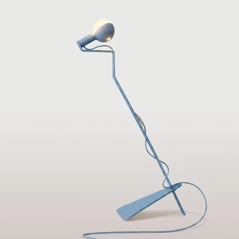 Lampadaire inclinable avec ampoule LED G125 peinte - Mario Talia - Bleu