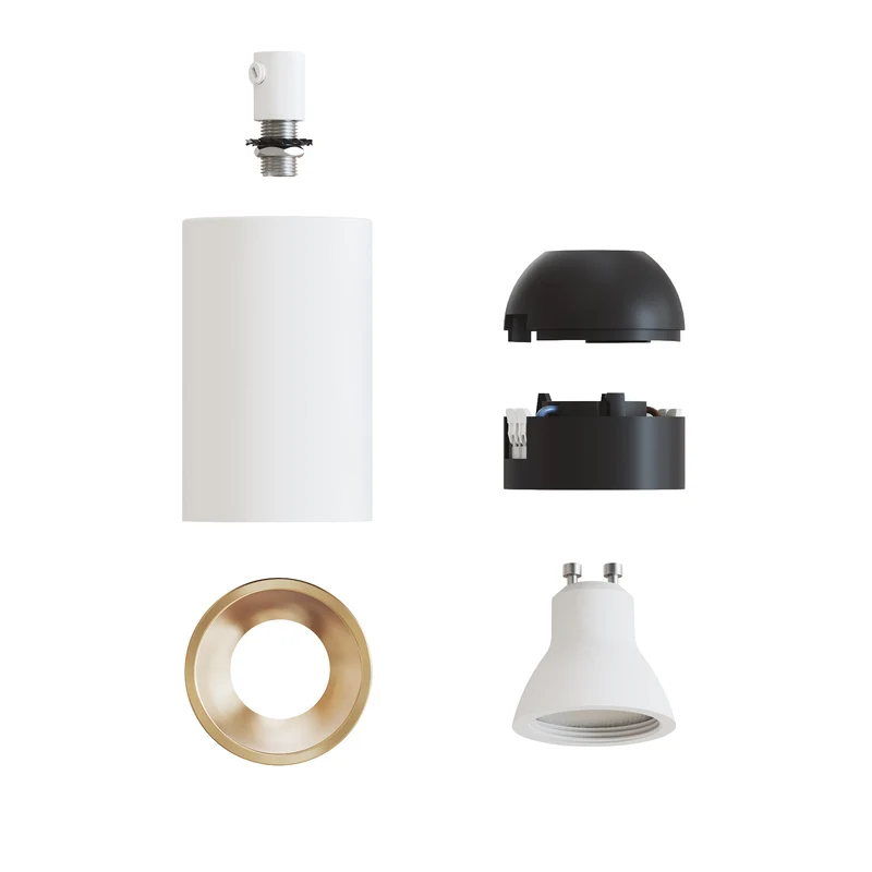 Spot GU10 Spotlight LED Bispot - Blanc mat / Bronze satiné