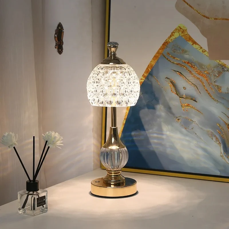 Lampe de Chevet Cristal Sans Fil