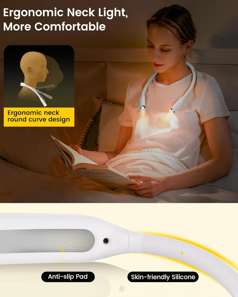 Glocusent Slim Curve Neck Reading Light