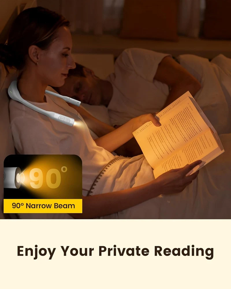 Glocusent Slim Curve Neck Reading Light