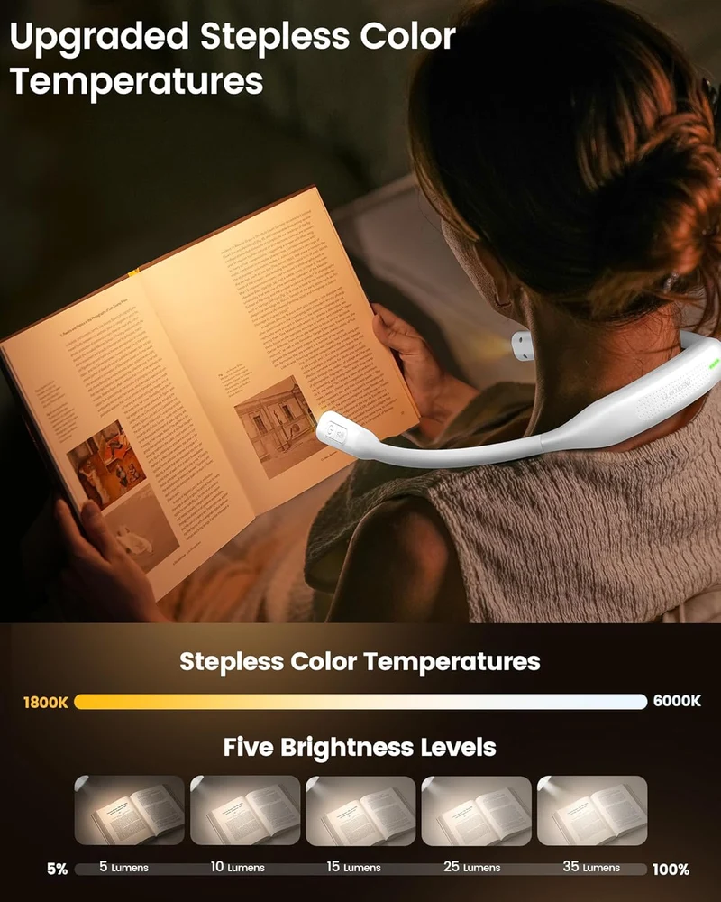 Glocusent Slim Curve Neck Reading Light