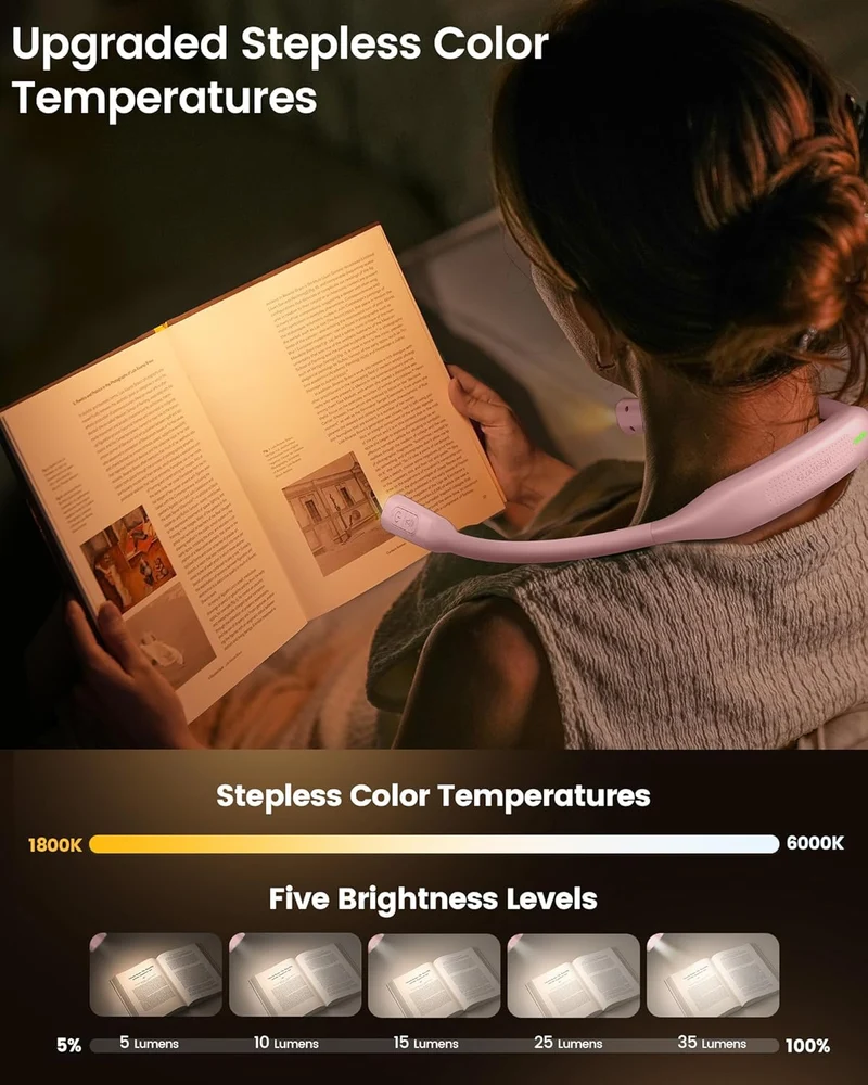 Glocusent Slim Curve Neck Reading Light