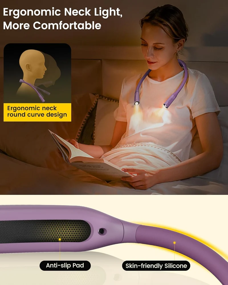 Glocusent Slim Curve Neck Reading Light