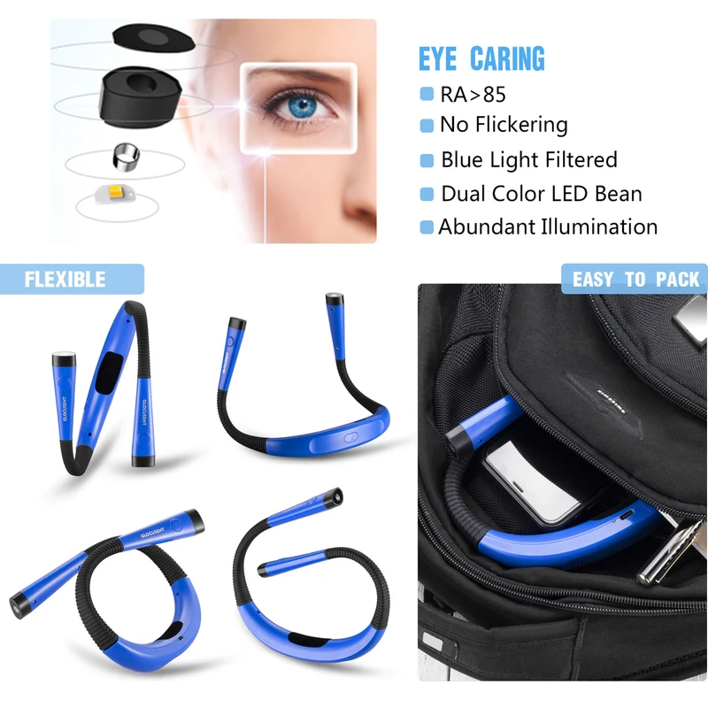Glocusent Original LED Neck Reading Light