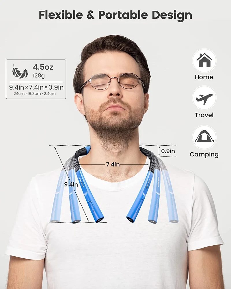 Glocusent Upgraded Rechargeable LED Neck Reading Light