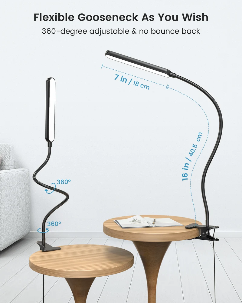 Glocusent 5W Multi-Purpose Clip On Light, 38 LEDs Bed Light U.S. Only