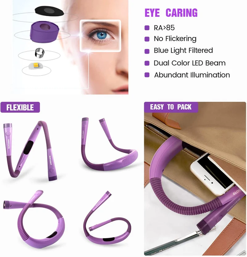 Glocusent Original LED Neck Reading Light