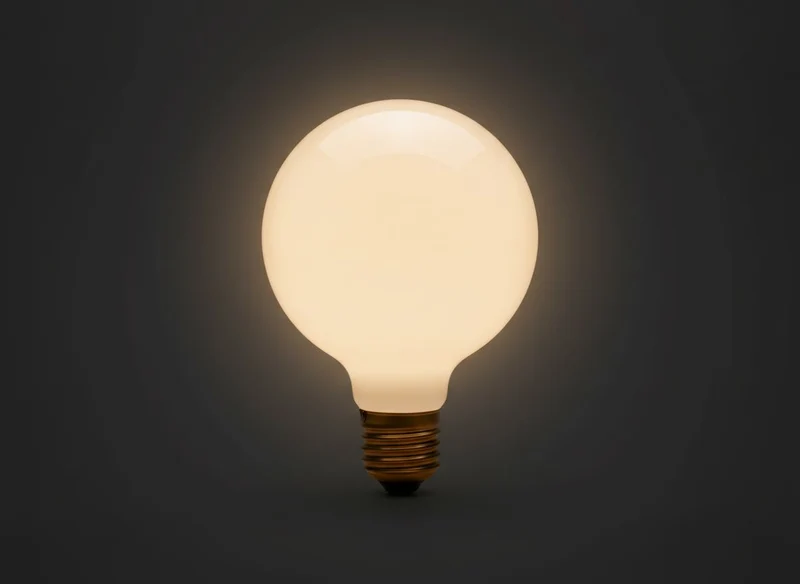 Ampoule globe G95 60W E27 – Verre opalin à incandescence