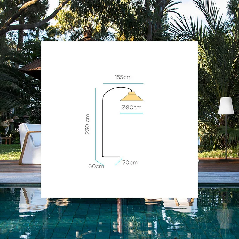 LAMPADAIRE À ARC SANS FIL NIZA 230