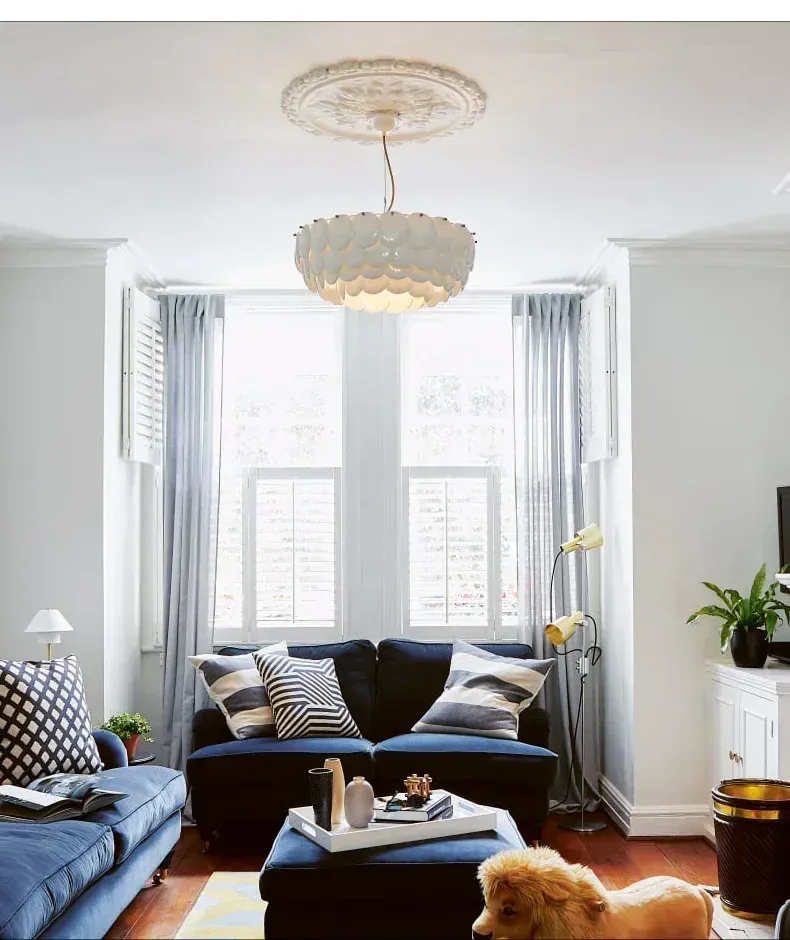Lustre LED Blanc en Céramique