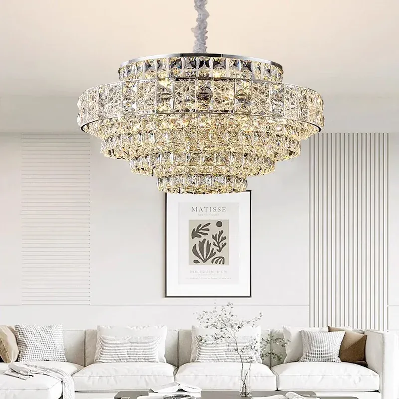 Lustre De Salon Luxe en Verre