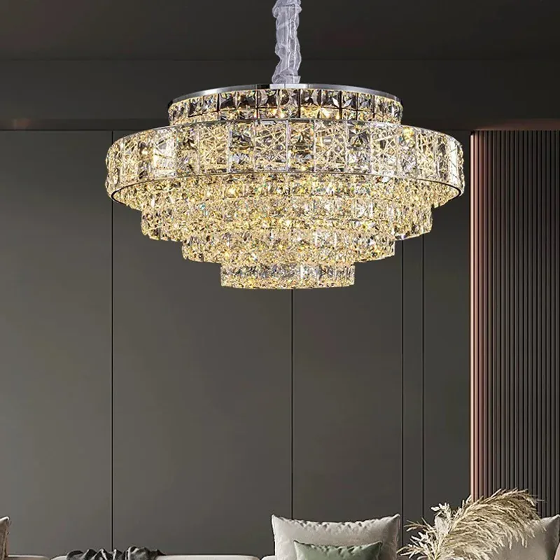 Lustre De Salon Luxe en Verre
