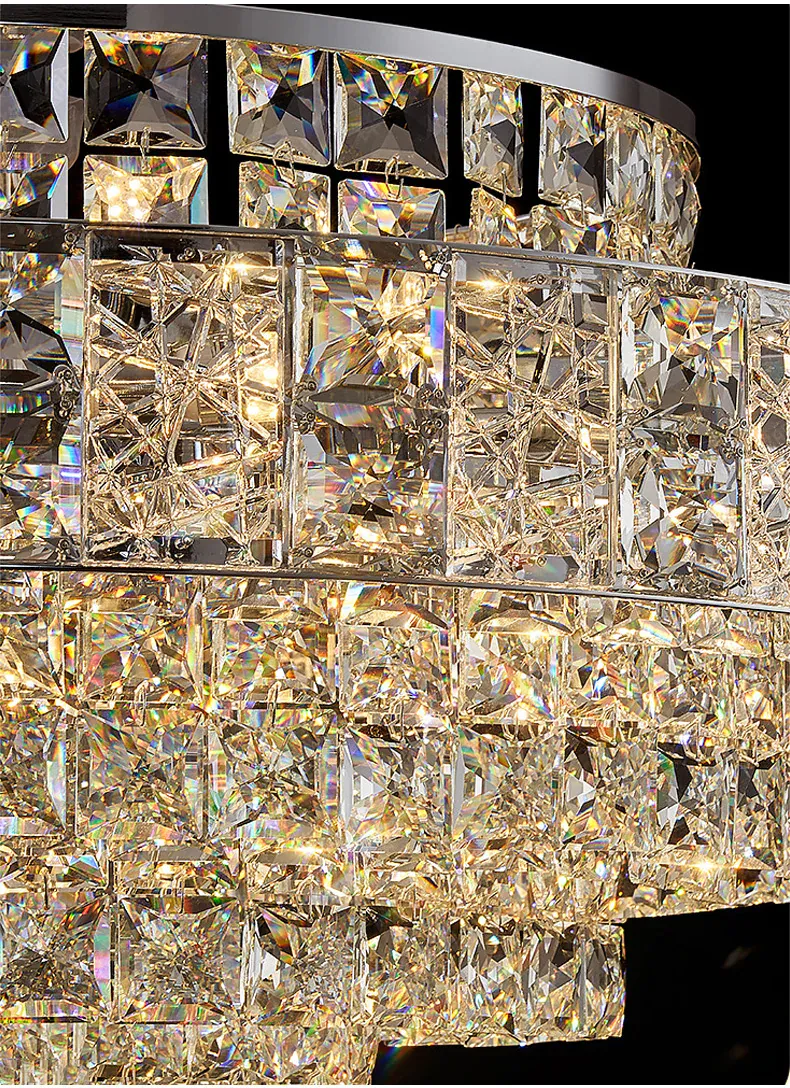 Lustre De Salon Luxe en Verre