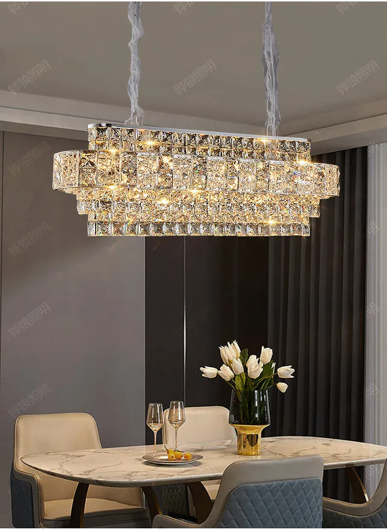 Lustre De Salon Luxe en Verre