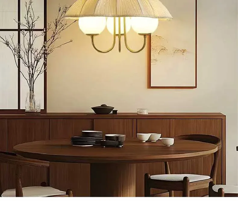 Plafonnier Japonais en Soie