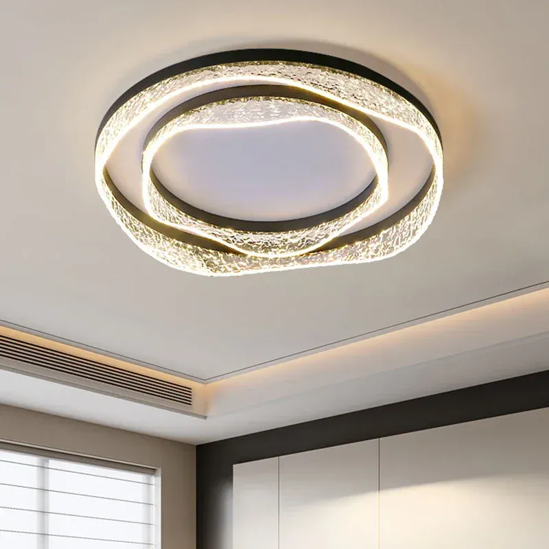 Plafonnier Dimmable Design Noir en Verre