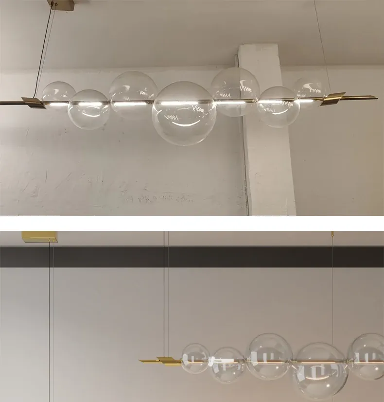 Lustre de Bar Bulles de Verre