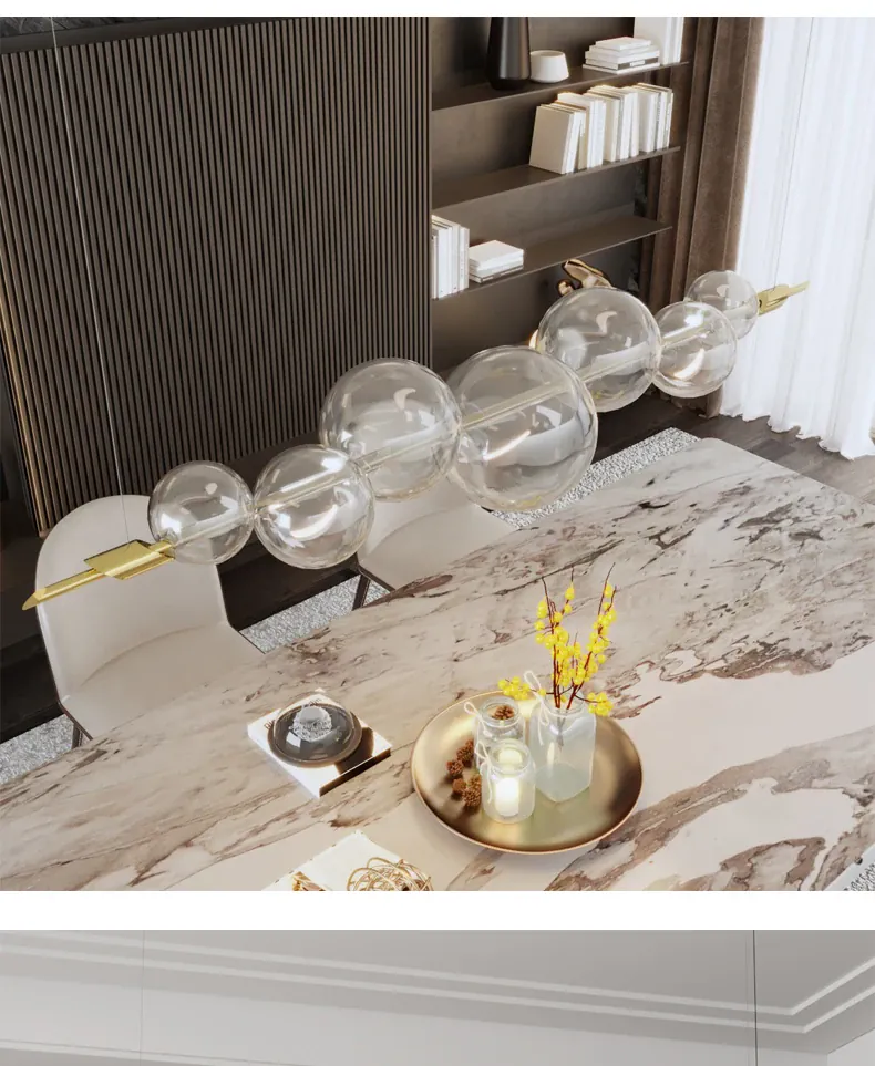 Lustre de Bar Bulles de Verre