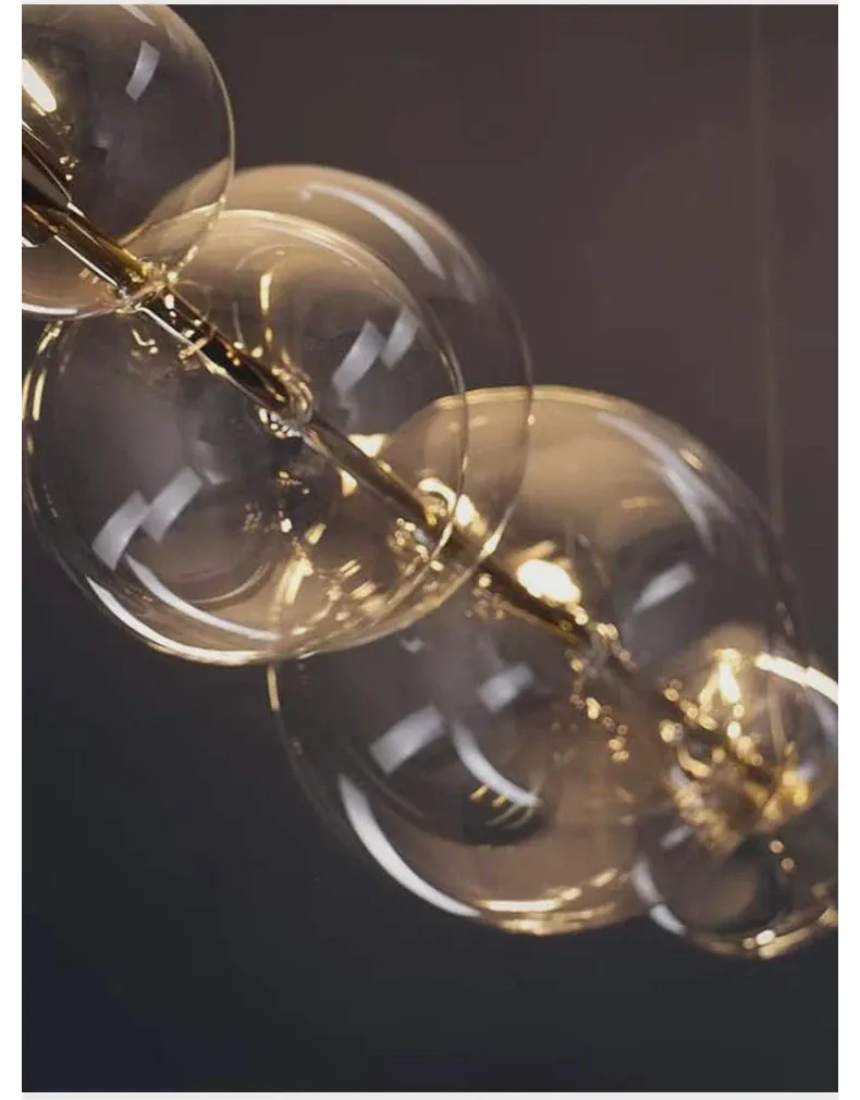 Lustre de Bar Bulles de Verre